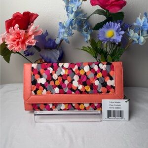 NWT Vera Bradley Pixie Confetti Trifold Wallet Retired pattern